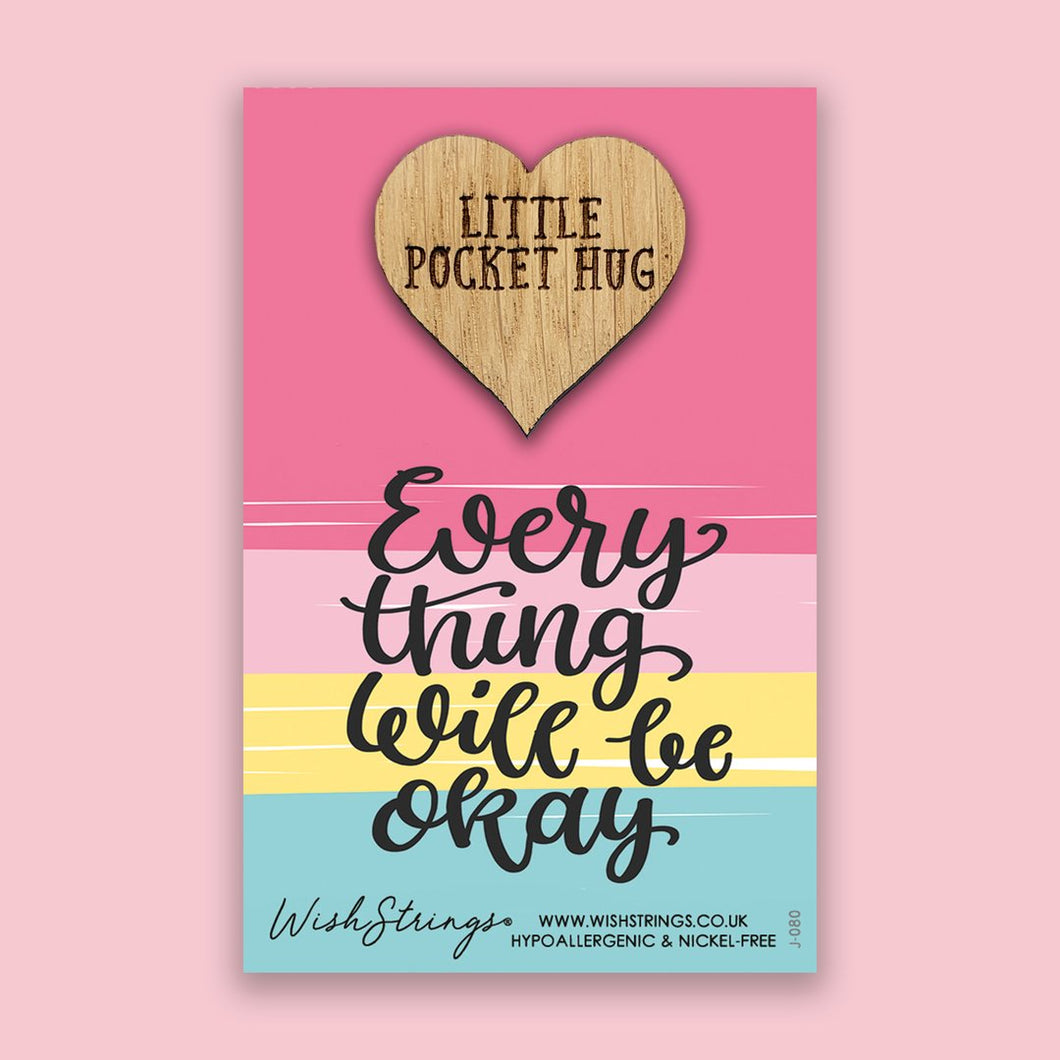 Love You - Little Pocket Hug  Token Gift, Positive Quote – WishStrings